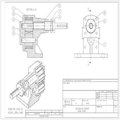 2D Mechanical Drafting Services
