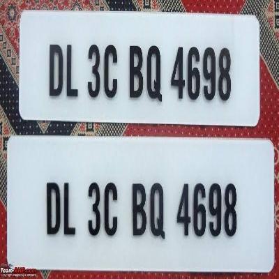 Acrylic Number Plate