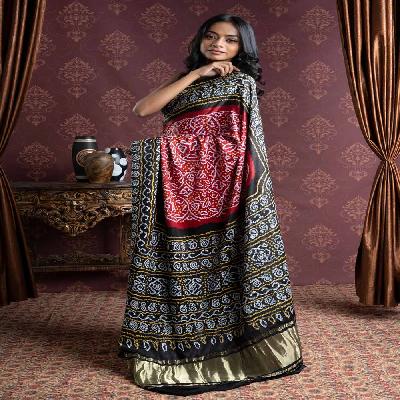 Bandhani Silk Saree