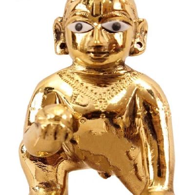 Brass Laddu Gopal Statue