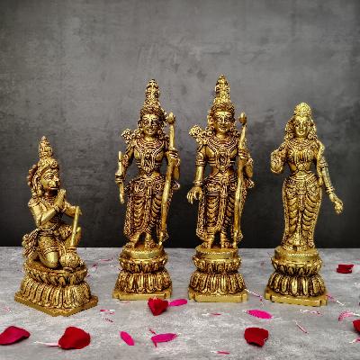 Brass Ram Darbar Statue