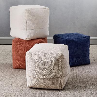 Canvas Pouf 