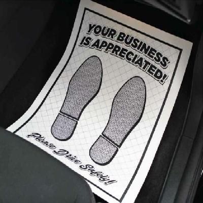 Car Paper Foot Mat