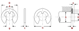 E Type Circlips