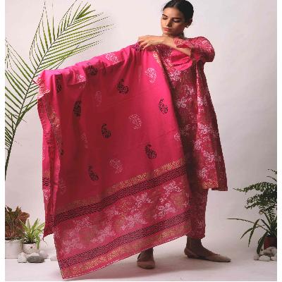 Hand Block Printed Dupatta