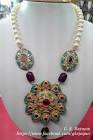 Kundan Meena Pendant