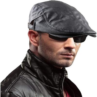 Men Leather Cap