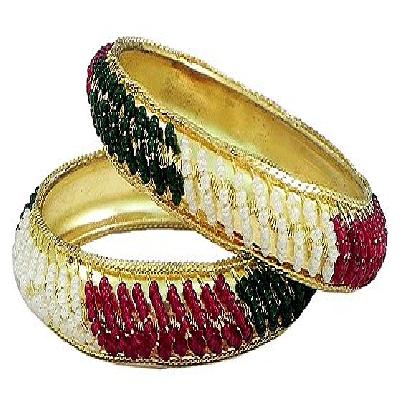 Metal Beaded Bangles 