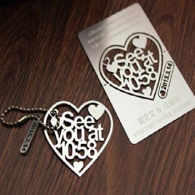 Metal Wedding Card 