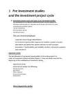 Pre Investment Studies
