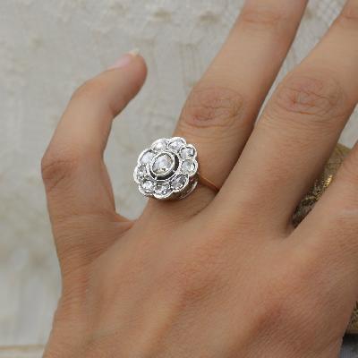 Rose Cut Diamond Ring