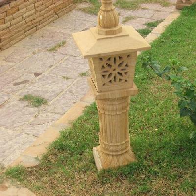 Stone Lamp Post