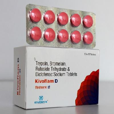 Trypsin Bromelain Rutoside And Diclofenac Tablets