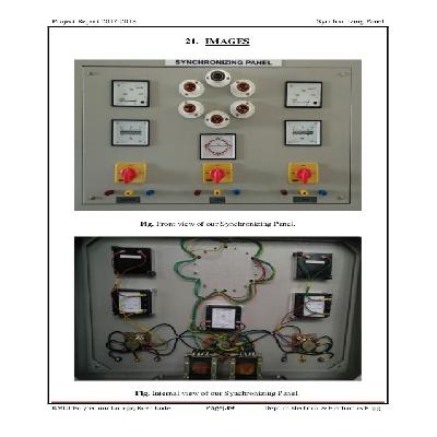 Alternator  Synchronizing Panel