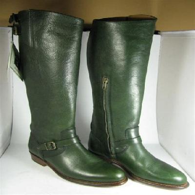 Green Leather Boot