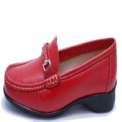 Leather Red Casuals Shoes
