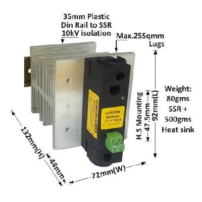 Unison Analoge Phase Angle Control SSR 25amp to 200amp 4 to 20MA, 0 to 10V DC