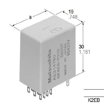 HB2E-DC24V NAIS Cost Saving Subminature Dip Relay
