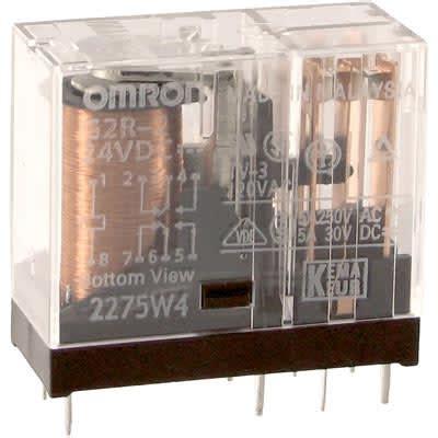 Power PCB Relay DPDT 24VDC Semi-Sealed G2R-2 DC24