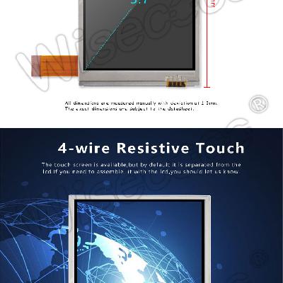 10.1 inch 4-Wire Resistive Touch Panel Screen with Connector FPC
