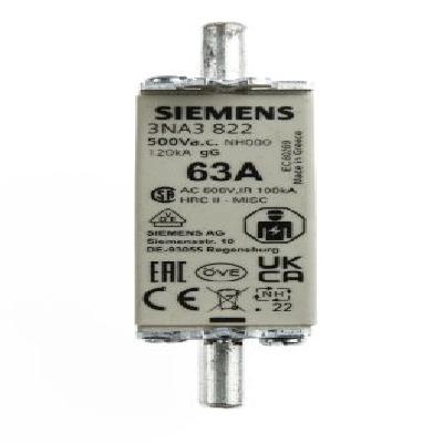 Siemens 63A 000 NH Centred Tag Fuse