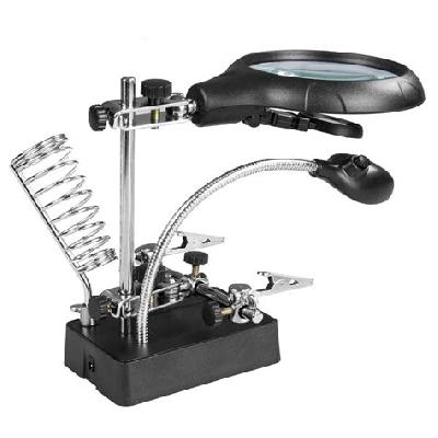 Helping Hand Magnifier Led Light With Soldering Stand