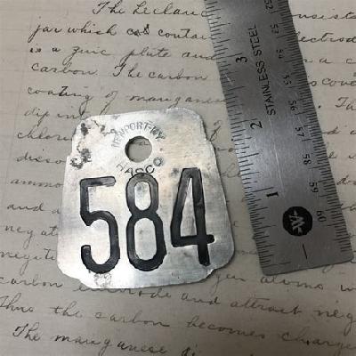 Aluminium Number Tag