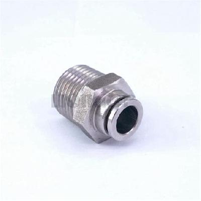 Push Metal Male Straight Pneumatic Fitting