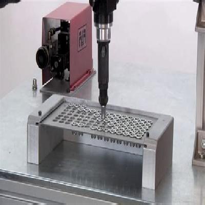 Power supply and installation of blind rivet nuts for robotic systems