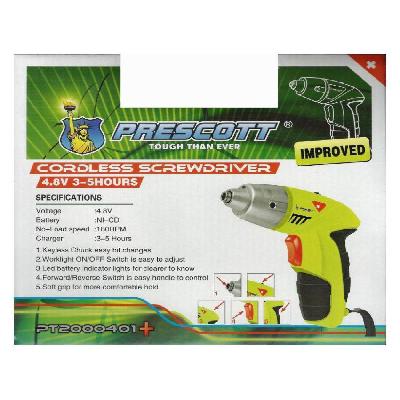 Prescott Cordless Screwdriver Green