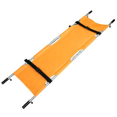Hospital Stretcher Aluminium Two Fold Orange in Carrying Bag
