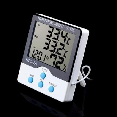 Indoor Outdoor Digital Thermometer Humidity Clock