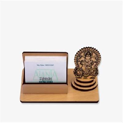 3027  Aajanta Ganpati Wooden Card Holder