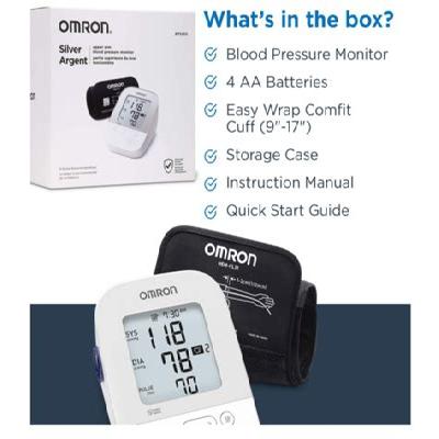 Silver Wireless Upper Arm Blood Pressure Monitor