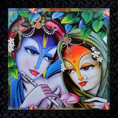 Radha Krishna Modern Art Paintings