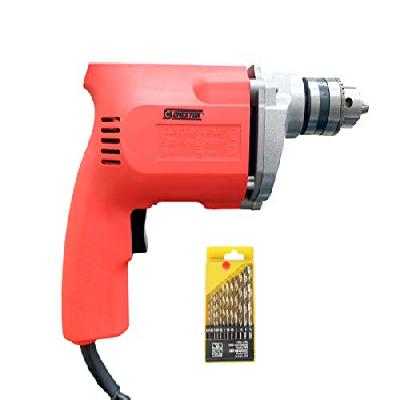 Cheston (5 Wall And 13 HSS Bits Included) 10mm Powerful Drill Machine For Wall, Metal, Wood Drilling