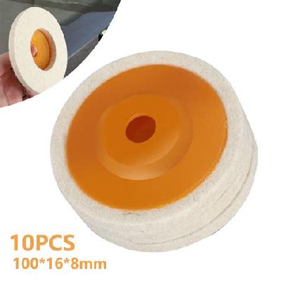 Cheston Felt Buffing Pad Wheel Disc For Polishing Marble, Glass 4 Inch (pack Of 10 Pcs)