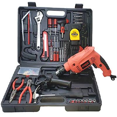 Cheston Powerful Impact Drill Machine Cum Screwdriver Kit 13mm Chuck with (EID100) Pieces Tools