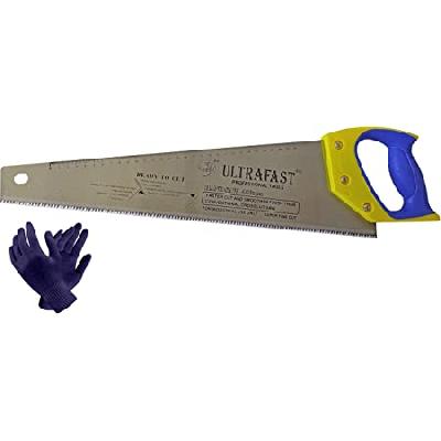 Cheston Powerful Tools Hand Saw with Hardened Steel blades 450mm (18 inch) Silver colour.