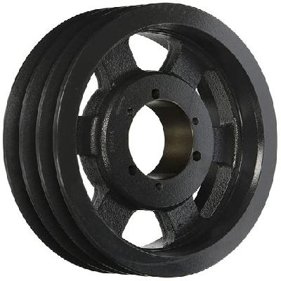 White Cast Iron Three Groove Pulley