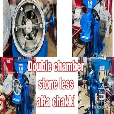 Double Chamber Atta Chakki Stone Less