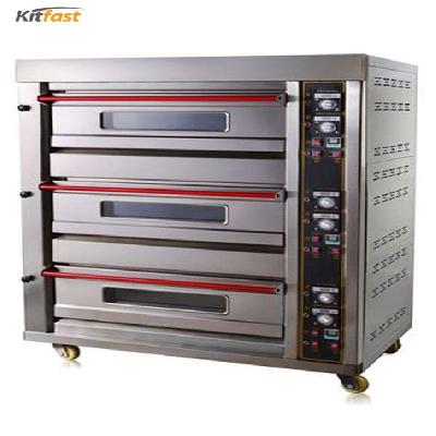 Gas Baking Oven 3 Deck 6 Tray