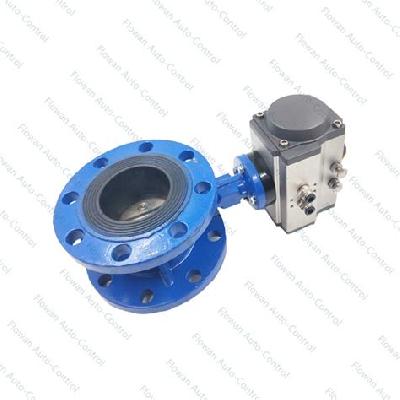 Butterfly valve with pneumatic rotary actuator