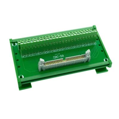 Terminal PCB 40 Pin IDC50 With DIN-50 Connector And 1 Mtr Cable