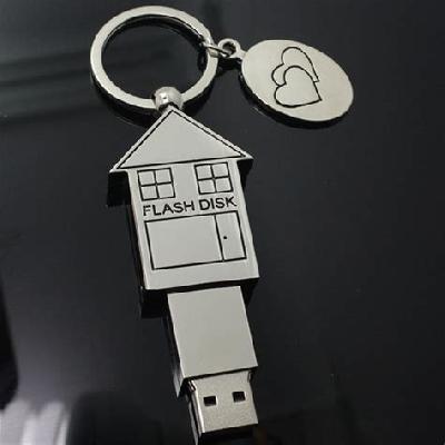 House Shape Metal Pendrive