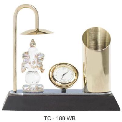 Kanak Jewellers Promotional Table Clock with Tumbler