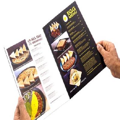 Menu Card Printing Services