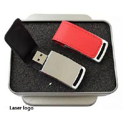 Metal Pendrive With Leather Outer