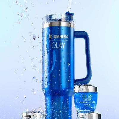 Olay Promotional Table Clock with Tumbler