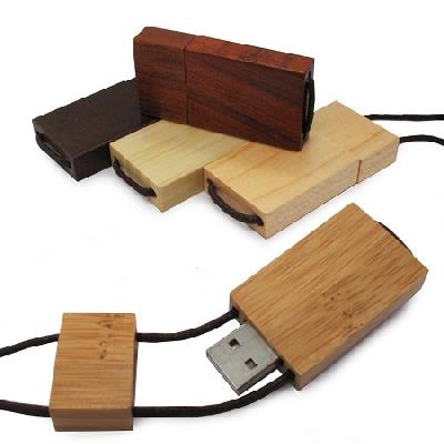 Wooden Rectangular Pendrive